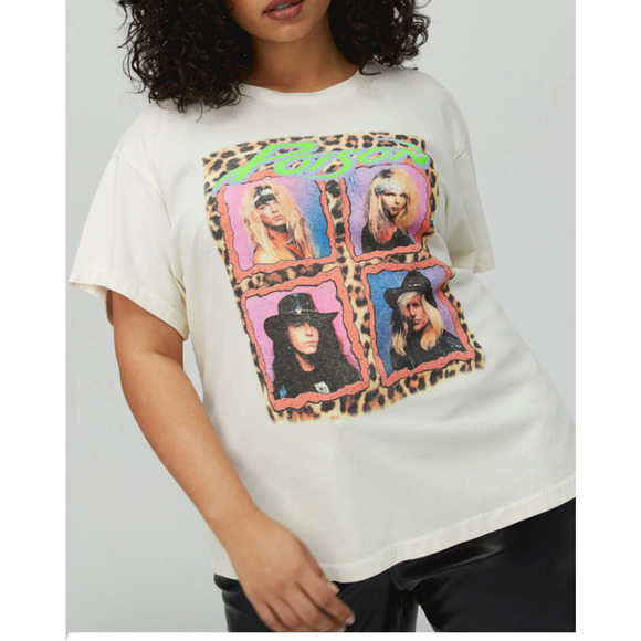 Daydreamer Poison Talk Dirty To Me Tour Tee Short Sleeve Small Cream - Picture 2 of 6